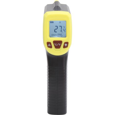 Infrarot-temperaturmessgerät Mit Lcd-anzeige, Berührungsloses Industriethermometer (gelb)
