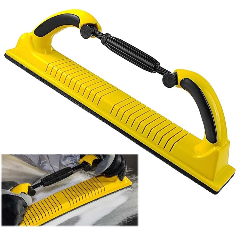 – Verstellbarer, Flexibler Handschleifklotz 7 X 40 Cm – Zum Schleifen Von Holz Und Karosserieteilen – Leichter Polyurethanschaum – Ergonomisches Werkzeug