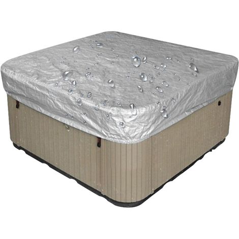 Quadratische Schutzhülle Für Thermalbadewanne, Staubdicht, Wasserdicht, Für Den Außenbereich, 220 X 220 X 30 Cm, Grau