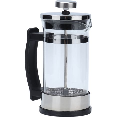 Fdit 350-ml-kaffeepresse, Edelstahlkomponenten, Hitzebeständiger Wasserkocher Für Zuhause/büro Zur Vollständigen Extraktion, Glaskaffeekanne