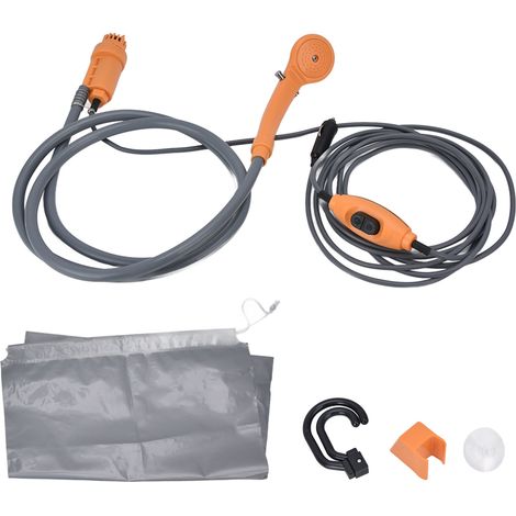 Campingdusche 12 V, Tragbar, Aus Hochflexiblem, Robustem Kunststoffgummi, Ergonomisches Design, Einfache Installation, Außendusche