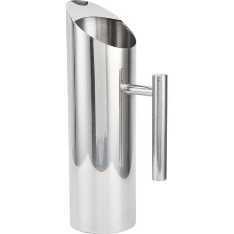 Fdit Teekanne, Edelstahlkrug Mit Elegantem Design Und Ergonomischem Griff Aus Edelstahl 304 Für Kaffee, Tee Und Wasser, 1,5 L