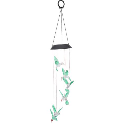 Trochilus Solar-windspiel Mit Led-licht, Farbwechsel, Anhänger, Glocke, Gartendekoration