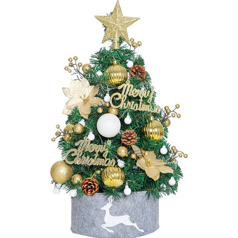 Mini-weihnachtsbaum, 60 Cm, Beleuchtet, Künstlicher Led-weihnachtsbaum Mit Lichterkette Und Schmuck, Kleiner Weihnachtsbaum A