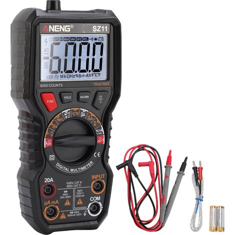 Multimeter-tester, Präzisionswerkzeug Mit 6000 Zählern, Spannungs- Und Widerstandsmessgerät, Ideal Für Die Schaltungsdiagnose In Den Bereichen Bauwesen, Solartechnik, Industrie Und Automobil.