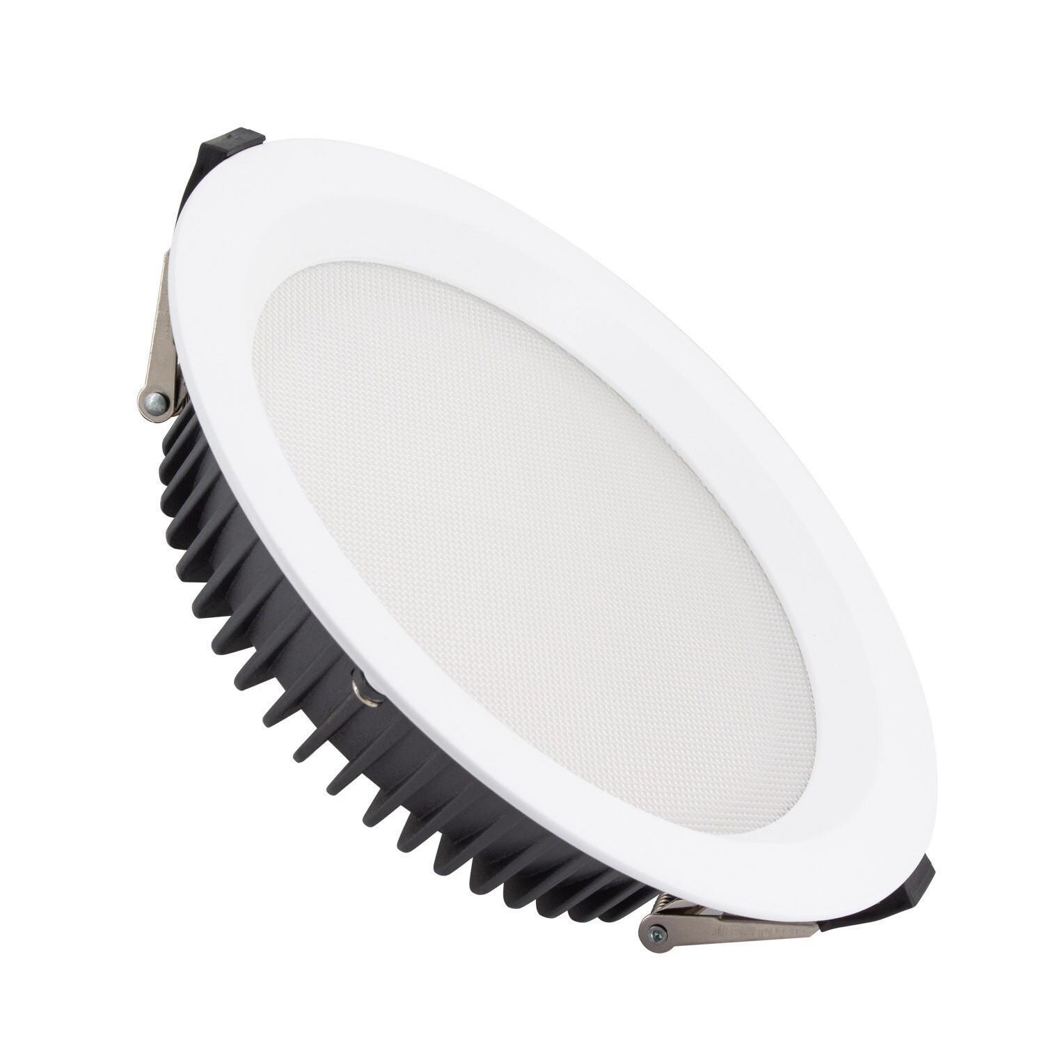 Led Downlight Einbaustrahler 50w Rund Aero 130 Lm/w Mikroprismatisch Ausschnitt Ø 200 Mm