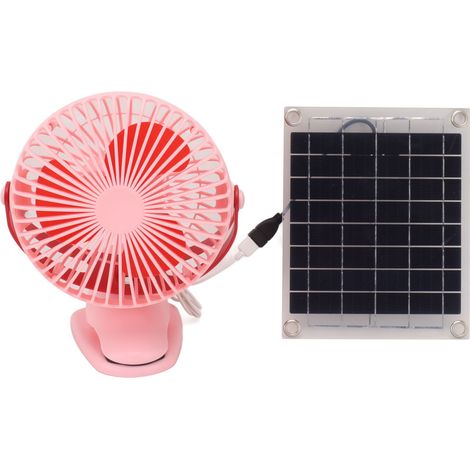 10-w-solarventilator Mit Monokristallinem Silizium, Bürstenlos, Beidseitig Drehbar, Solarbetrieben, Tragbarer Ventilator Für Wohnmobil, Reisen, Haustiere, Pink
