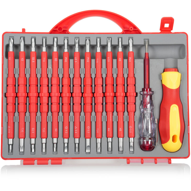 14-teiliges 500-v-elektriker-schraubendreher-set, Kreuzschlitzkopf, Klingen Aus Chrom-vanadium-stahl