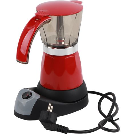 Akozon Igke Elektrische Espressomaschine, 6-tassen-moka-kaffeemaschine, Abnehmbarer Aluminium-kochtopf, Moka-kaffeegerät, Espressomaschine Zur Kaffeezubereitung