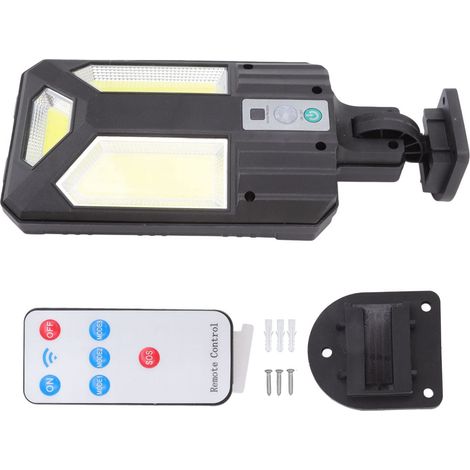 Solarbetriebene Led-straßenleuchte, Solar-wandleuchte, Ip65 Wasserdicht, 3000 Lm, 3 Cob, Bewegungsmelder, Sicherheitswandleuchte Für Den Außenbereich Für Parkplatz, Haus, Garage, Garten, Veranda