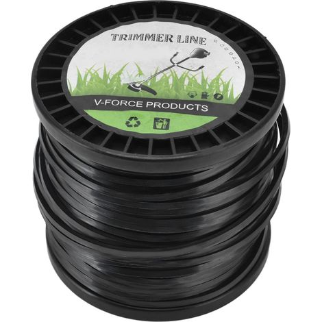 Freischneiderfaden, Runder Freischneiderfaden 3,3 Mm, Schwarz, Für Die Meisten Rasenmäher (50 M)