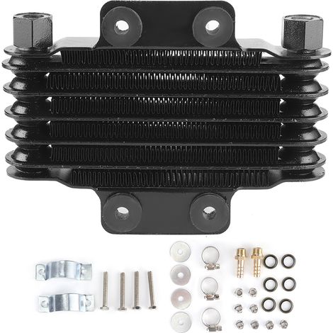 Schwarze Kühlkörper Für 6-reihigen Motorölkühler Für 125-250cc Motorrad Dirt Bike Atv.
