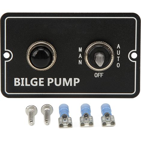 Bilgenpumpenschalter, Led-bilgenpumpenschalterfeld, Stabile Leistung, Schwarzes Aluminium Für Boote.