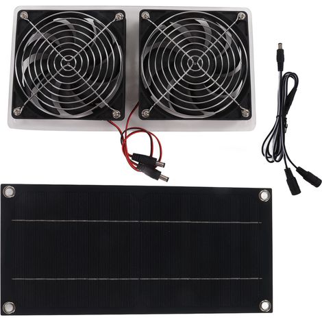 Solarpanel-lüfterset, 12v 100w Ip67 Wasserdichter Fensterlüfter, Tragbarer Diy-solarlüfter, Belüftungsventilator (einzelpanel)