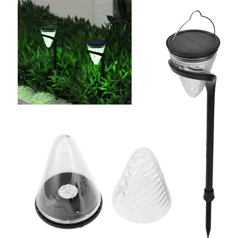 Gartenleuchte, Schutzart Ip55, Solarbetrieben, Solarpanel, 9 Lichtfarben Für Rasenflächen, Villen, Wege, Aussichtspunkte