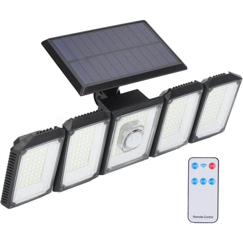– 300-led-solar-außenstrahler – Bewegungsmelder – Wasserdicht (ip65) – 270°-weitwinkelbeleuchtung – Intelligente Fernbedienung