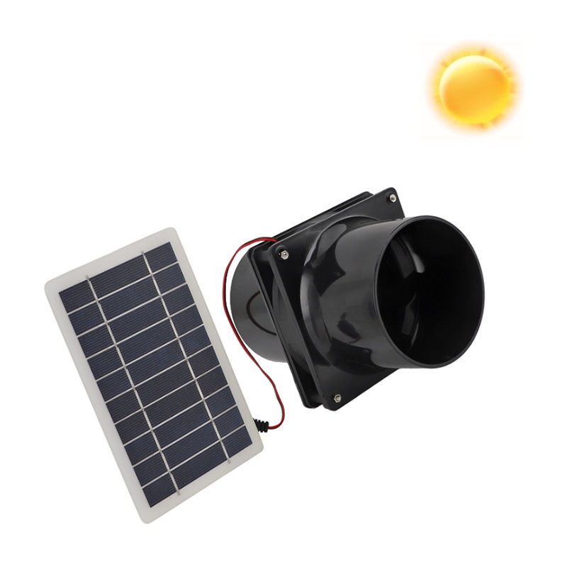 – 10-w-solar-abluftventilator – 12-v-solarpanel – Robustes Abs-material – Für Dachböden, Gewächshäuser Und Wohnmobile