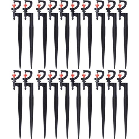 Aimoonsa Sprinkler-set, 20-teilig, 360° Drehbarer Mikrosprinkler, Typ G