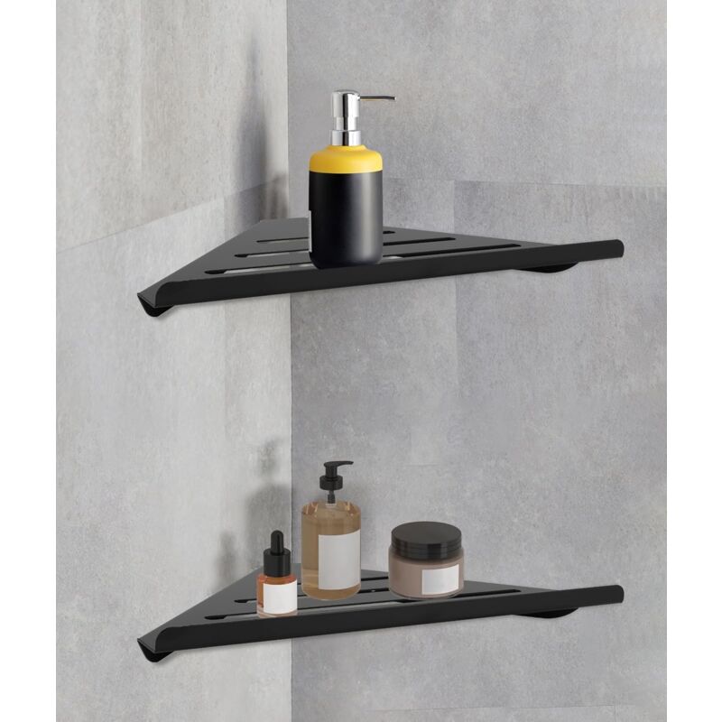 – Set Mit 2 Eckduschablagen Aus Edelstahl 304 – Maße: 190 X 190 X 300 Mm – Effizienter Wasserablauf Für Bad Und Küche