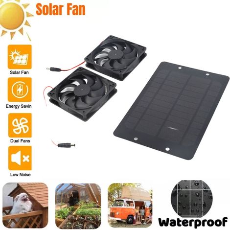 20w 12v Solar-abluftventilator, Wasserdichter Solarpanel-ventilator Für Dachboden, Gewächshaus, Hundehütte