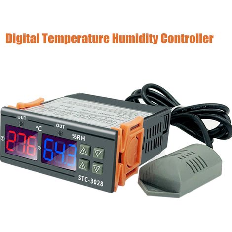Temperatur- Und Feuchtigkeitsregler, Digitales Hygrometer, Thermometer, Feuchtigkeitssensor, Feuchtigkeitsschalter Mit 10-a-ausgang, 1 M Sensorkabel Für Gewächshäuser