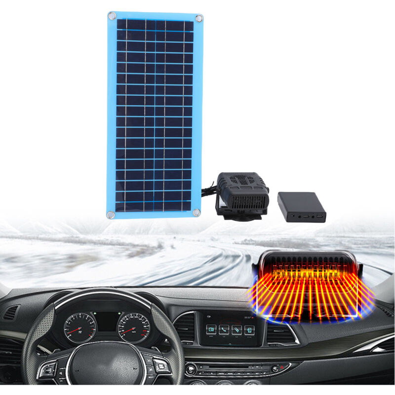 – 30-w-solarheizset – Hocheffizientes Monokristallines Panel – Temperatureinstellungen – Schnelles Aufheizen Für Tierzwinger
