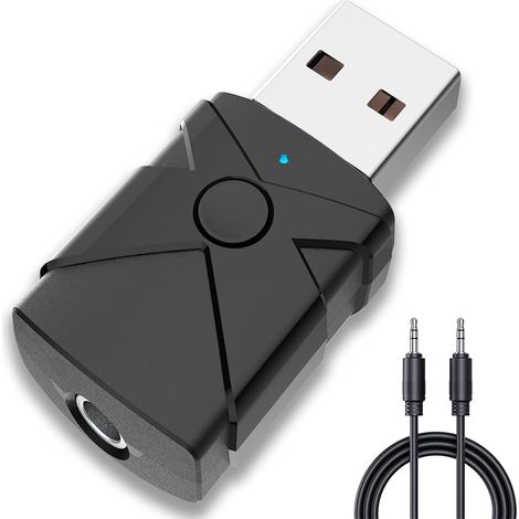 Bluetooth 5.2 Sender-empfänger, 5-in-1-funkadapter Für Das Auto Mit Bluetooth-aux-eingang Und 3,5-mm-klinkenanschluss Für Musikstreaming, Für Heim-, Auto- Und Tv-stereo-lautsprecher