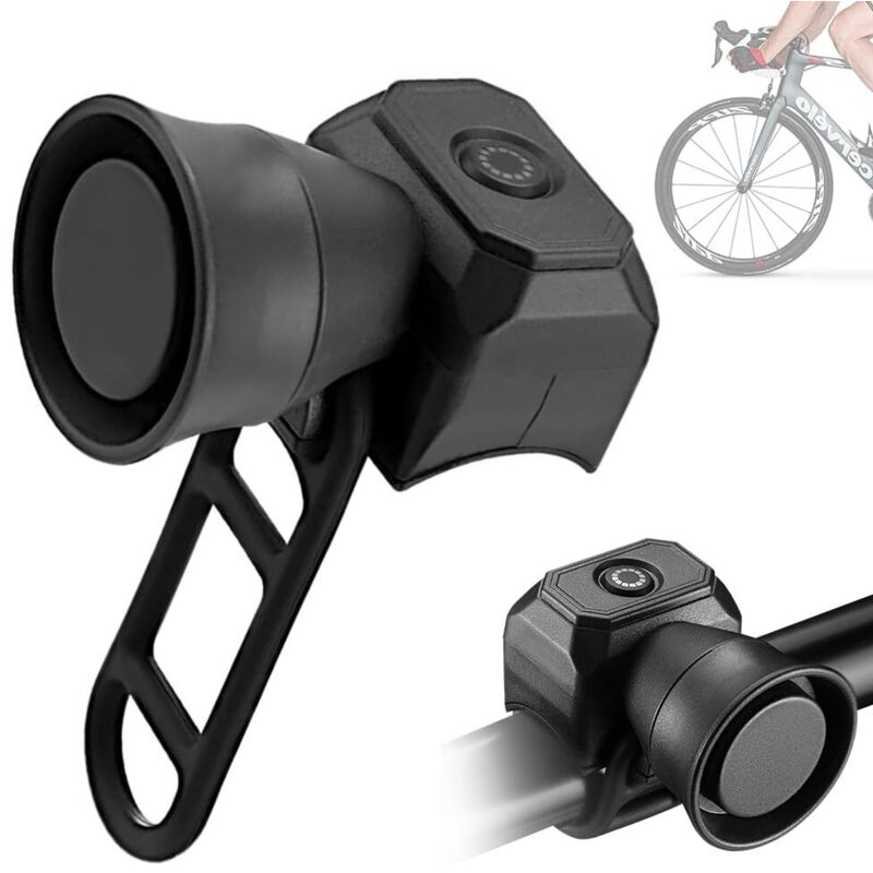 Elektrische Fahrradklingel, 130 Db, Wasserdicht (ipx4), Tragbar, Usb-ladefunktion, 5 Klingelmodi, Für Erwachsene, Kinder, Mountainbike, Rennrad, Bmx, Roller, Schwarz
