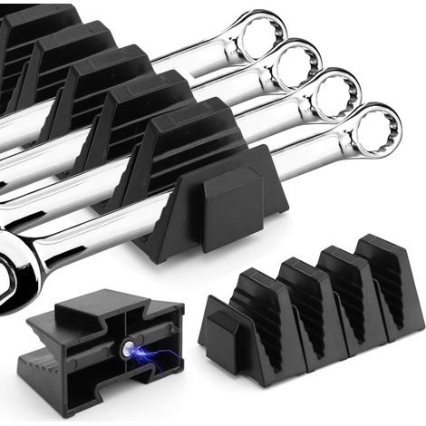 Set Mit 48 Modularen Schlüsselorganisatoren Für Werkzeugschubladen – Modularer Schlüsselhalter Mit Metrischen Und Sae-etiketten, Die Perfekte Aufbewahrungslösung Für Werkzeug.