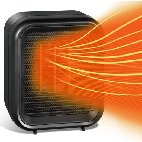 – 800 W/2000 W Keramik-heizlüfter – 2 Heizstufen – Tragbar Für Büro Und Badezimmer – Feuerhemmendes Abs-material