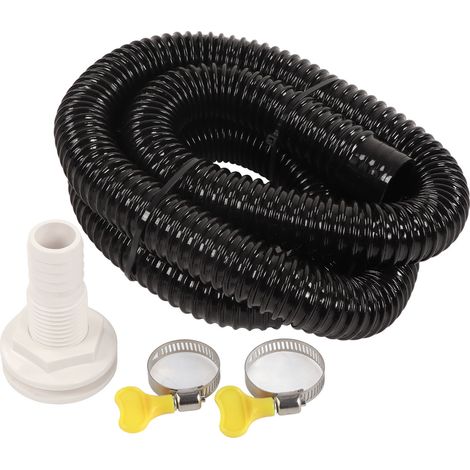 Akozon Bilgenpumpen-schlauchset Mit 1-1/8"-durchgangsverschraubung Und 2 M Langem Pvc-schlauch, 2 Klemmen Für Den Einsatz Auf Booten