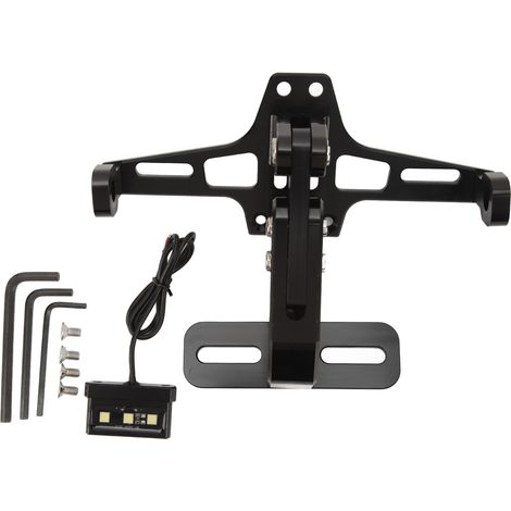 Kennzeichenhalterung Für Motorräder, Kotflügel-eliminatorhalterung Aus Aluminiumlegierung Mit Stoßfester Led-leuchte Für Straßenzugelassene Motorräder, Basis 4