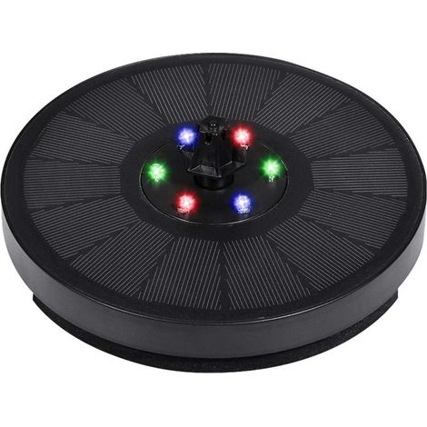 3-watt-solarbrunnen, Vogeltränkebrunnen, Pumpe, Verstärkte Glasscheibe, Solarbetriebener Wasserbrunnen Mit Farbigen Led-leuchten Für Garten, Kleinen Teich, Pool