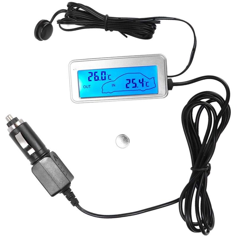 Autothermometer Für Den Außenbereich, Autothermometer Für Den Innen- Und Außenbereich, Digital 12v, Sportventilator, Außenthermometer
