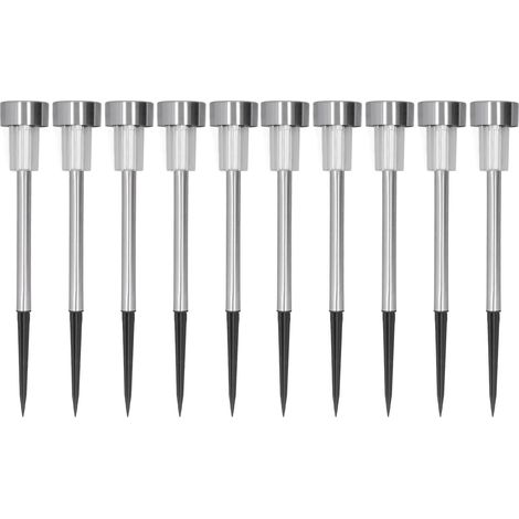 10 Stück Solar-gartenleuchten, Led-solar-rasenlampen, Landschaftsgartenleuchten, Ip44 Wasserdicht, Edelstahl-led-rasenleuchte, Für Den Außenbereich, Hof Und Boden (1)
