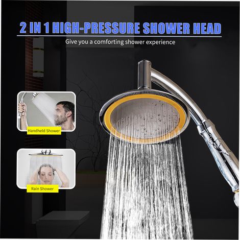 Luckdano Handbrause Mit Computer G1 2, 360° Drehbar, Verstellbar, Regendusche, 15 Cm Duschkopf, Hochdruck-handbrause