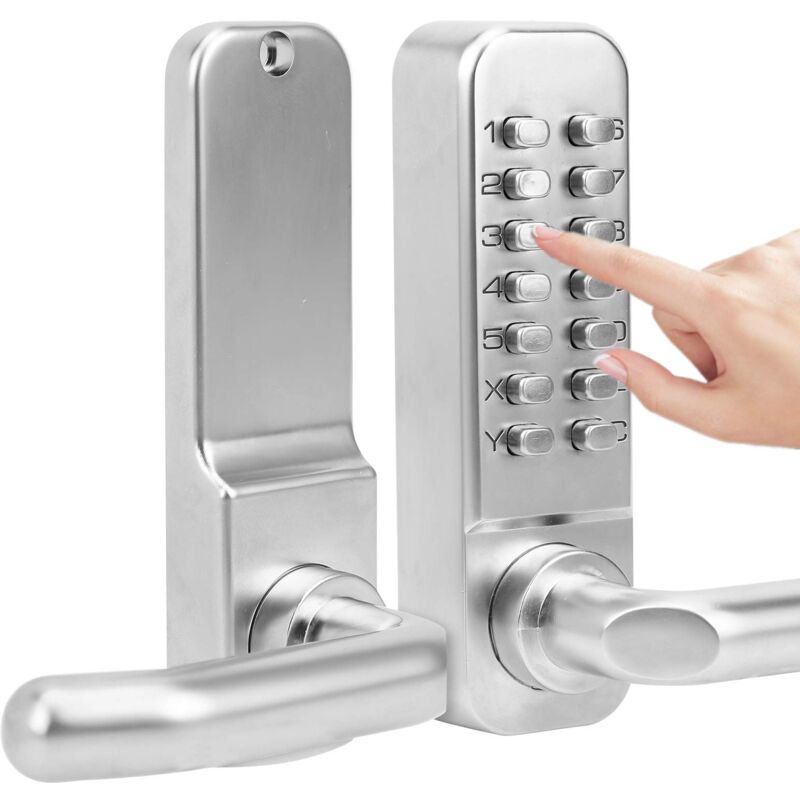 Mechanisches Türschloss Mit Druckknopf, Digitaler Tastatur, Schlüsselloser Zugang, Wasserdichtes Türschloss Aus Zinklegierung Für Mehr Sicherheit Im Haus (keine Batterien Erforderlich)