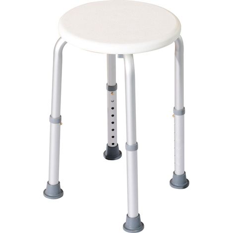 Höhenverstellbarer Duschhocker, Ergonomischer Duschsitz, Rutschfeste Füße, Maximale Belastbarkeit 120 Kg