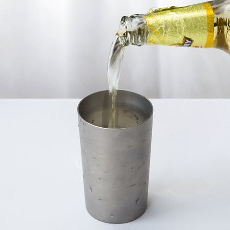 Doppelwandiger Titanbecher, Für Wasser, Saft, Tee, Für Zuhause, Büro, Camping, Wandern, Trekking
