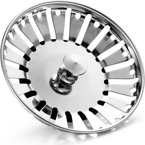 84-mm-edelstahl-spülbeckenstöpsel, Ersatz-spülbeckenstopfen, Speisereste-abflussstopfen/haarfänger – Für 84–85 Mm Große Küchenspülenlöcher