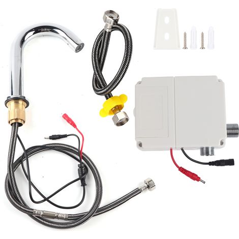 Waschbeckenarmatur Ohne, Automatische Induktionssensor-wasserarmatur Mit G1/2-zoll-gewinde, Einzelne Kaltwasser-infrarotarmatur Mit (betriebenes Modell)