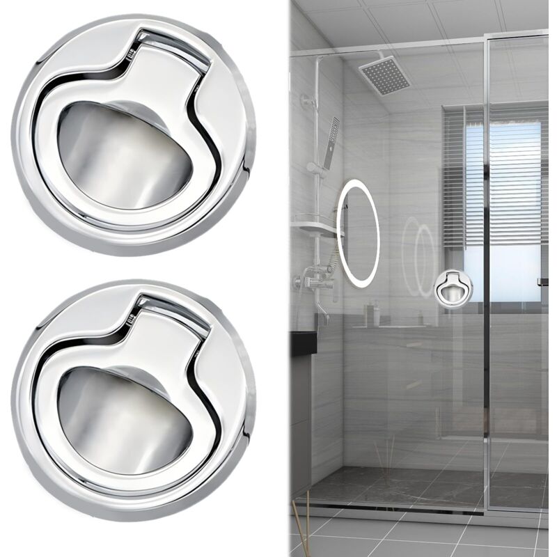 Stück Flächenbündige Lukenriegel Aus Zinklegierung, Flächenbündiger Türgriff, Lukenriegel Für Boote/wohnmobile, Silber