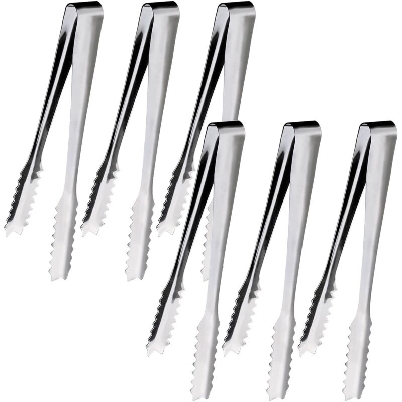 Eiszange, 6-teiliges Set, Zuckerzange, Bonbonzange, 15,2 Cm, Für Küche, Café, Party, Bar Und Buffet