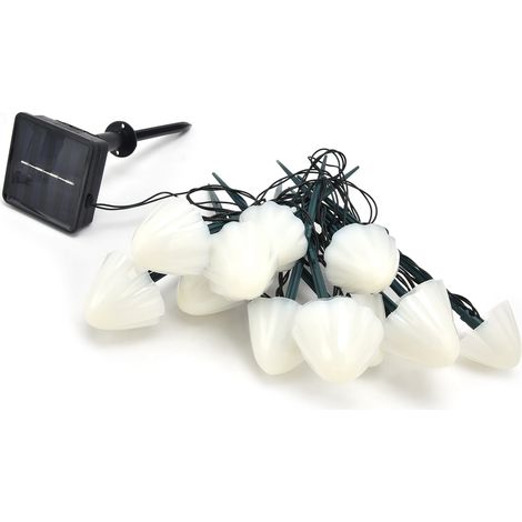 Solarbetriebene, Pilzförmige Lichterkette, Wasserdichte Dekorationslampe Mit 12 Leds Und 2 Beleuchtungsmodi