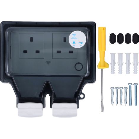 Intelligenter Wlan-stecker, Feuerfest, Synchronisierungsfunktion, Ip66 Wasserdicht, Unterstützung Für Visuelle Sprachsteuerung, Uk 110-250v (snw-2s).