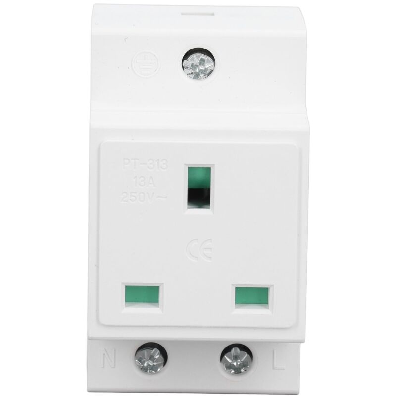 Zuverlässige Din-schienen-wechselstromsteckdose Für Verteilerkasten, Feuerhemmende Nylon-steckdose Für Einfache Installation (uk Ac250v 13a)