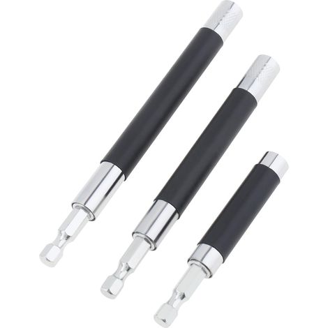 Set Mit 3 Ausziehbaren Magnetischen Schraubendreherhaltern 80/120/140 Mm Mit Adapter Für Bohrstangen