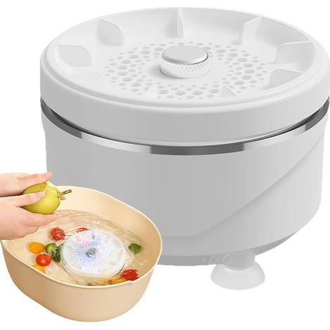 Gemüsewaschmaschine – Automatischer Reiniger – Kabellos – Für Obst Und Gemüse – Für Fleischprodukte, Geschirr, Meeresfrüchte, Gläser, Schmuck, Schüsseln, Töpfe, Küche, Camping