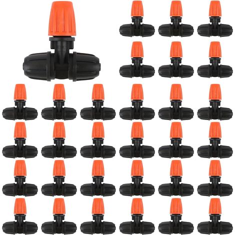 30 Stück 1/4" Dreiwege-verstelldüsen Für Die Sprühbewässerung, Mikro-sprinkler-tropfer, Arretierbare Emitter, Nebeldüsen, 4/7 Mm Schläuche Für Die Sprühbewässerung