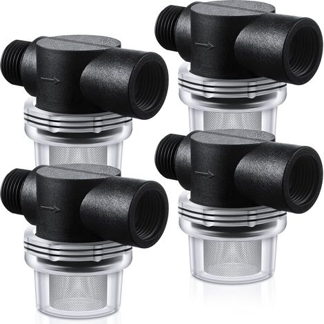 Set Mit 4 Wasserpumpenfiltern, 1/2"-schraubfilter Mit 50er Edelstahlgewebe, Kompatibel Mit Wfco- Oder Shurflo-pumpen